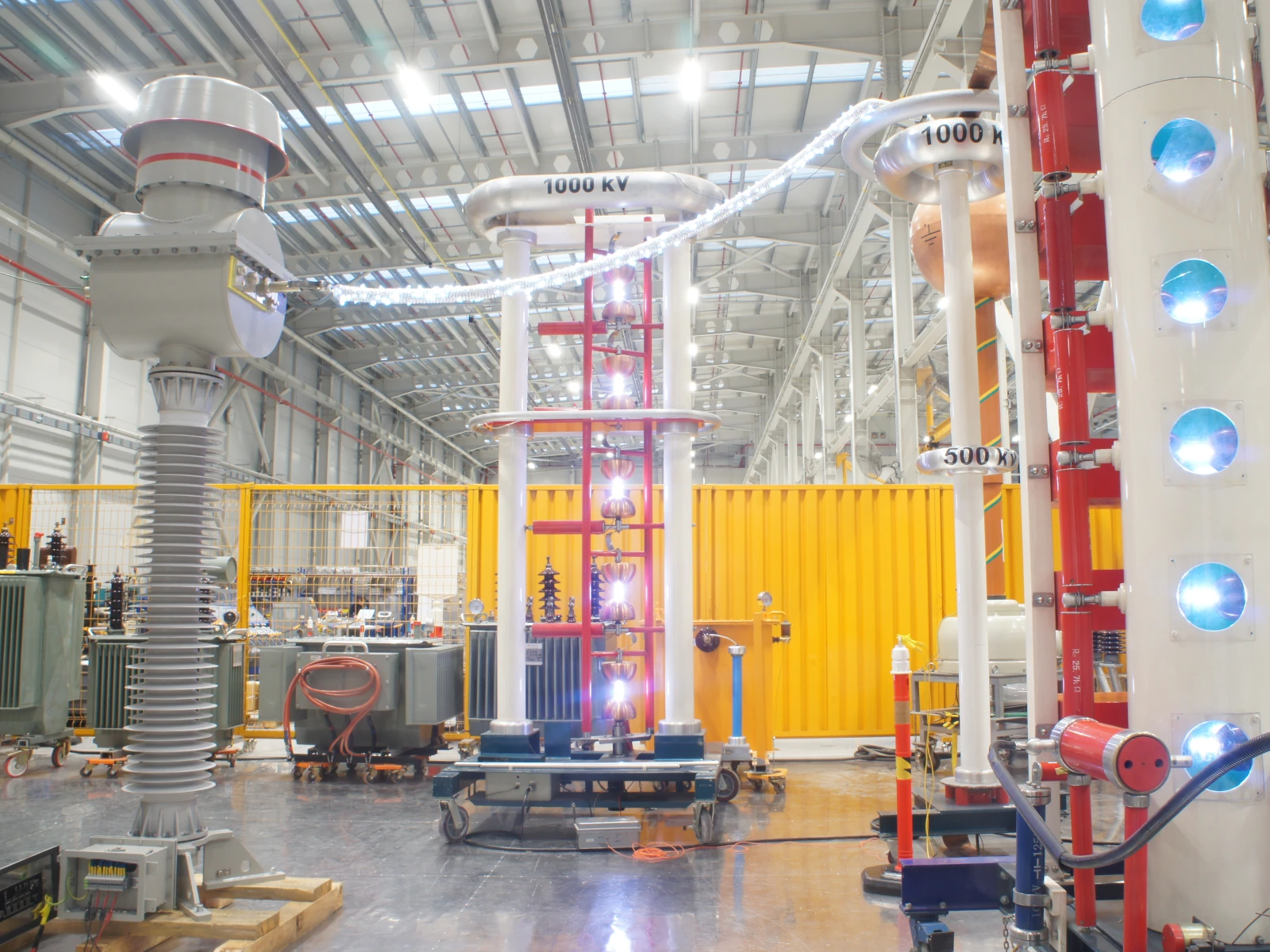High-voltage test bay
