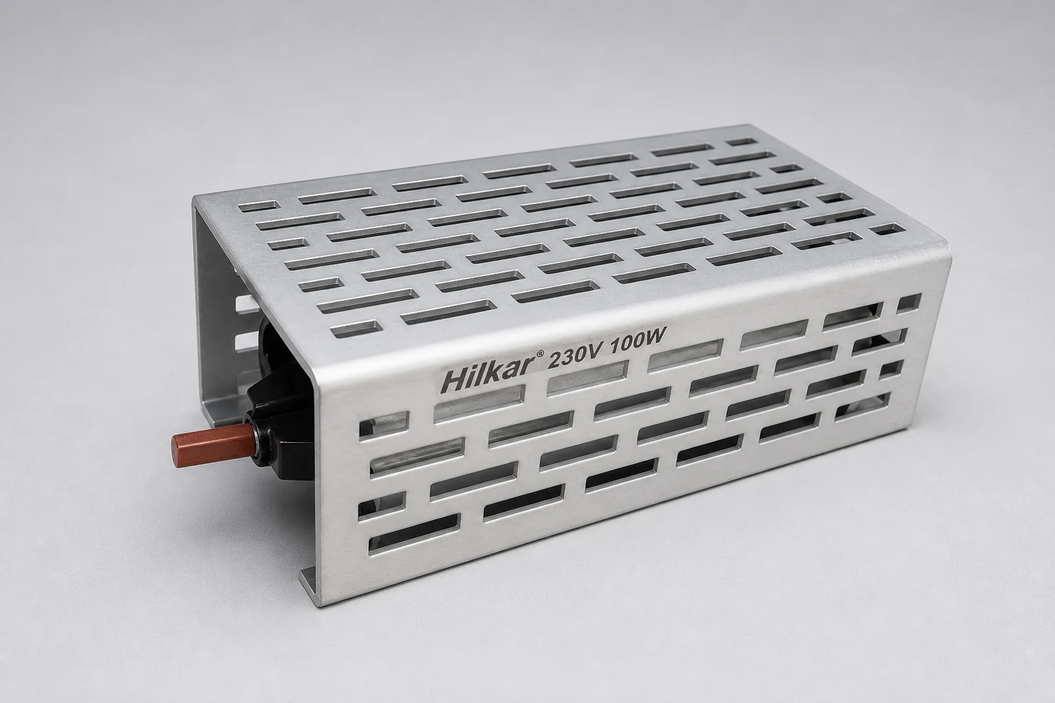 HR.A aluminum heatsink heater with touch-safe enclosure