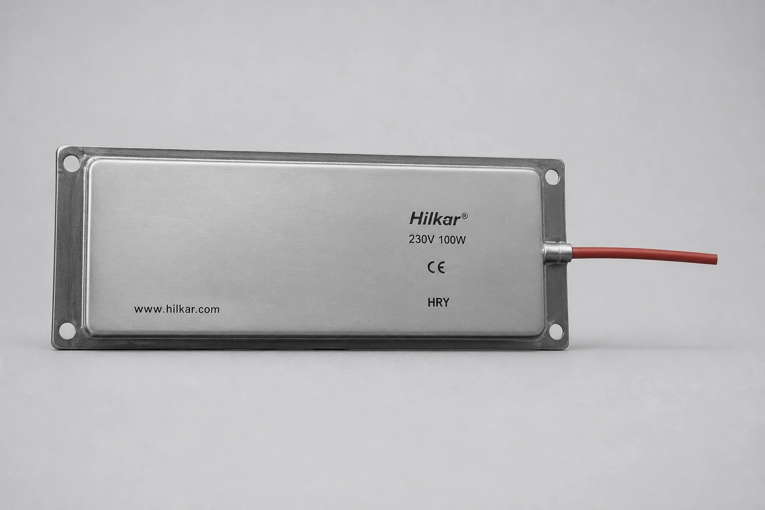 Hilkar ATEX-certified explosion-proof flat heater with silicone cable connection