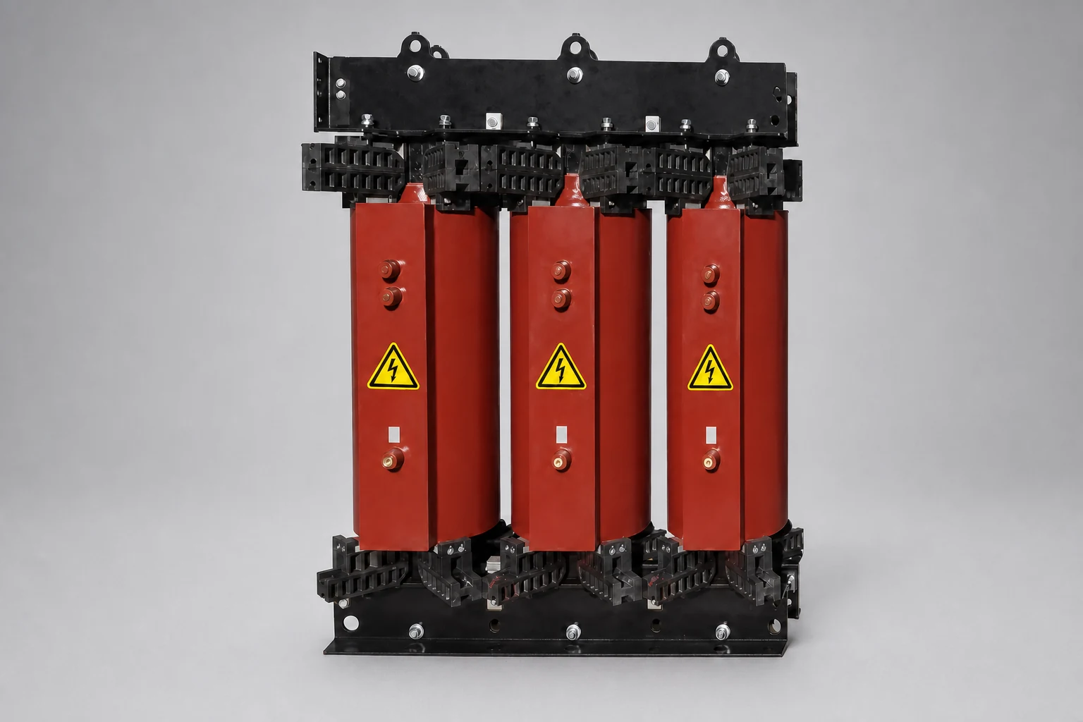 Three-phase dry type grounding transformer with red cast resin coils