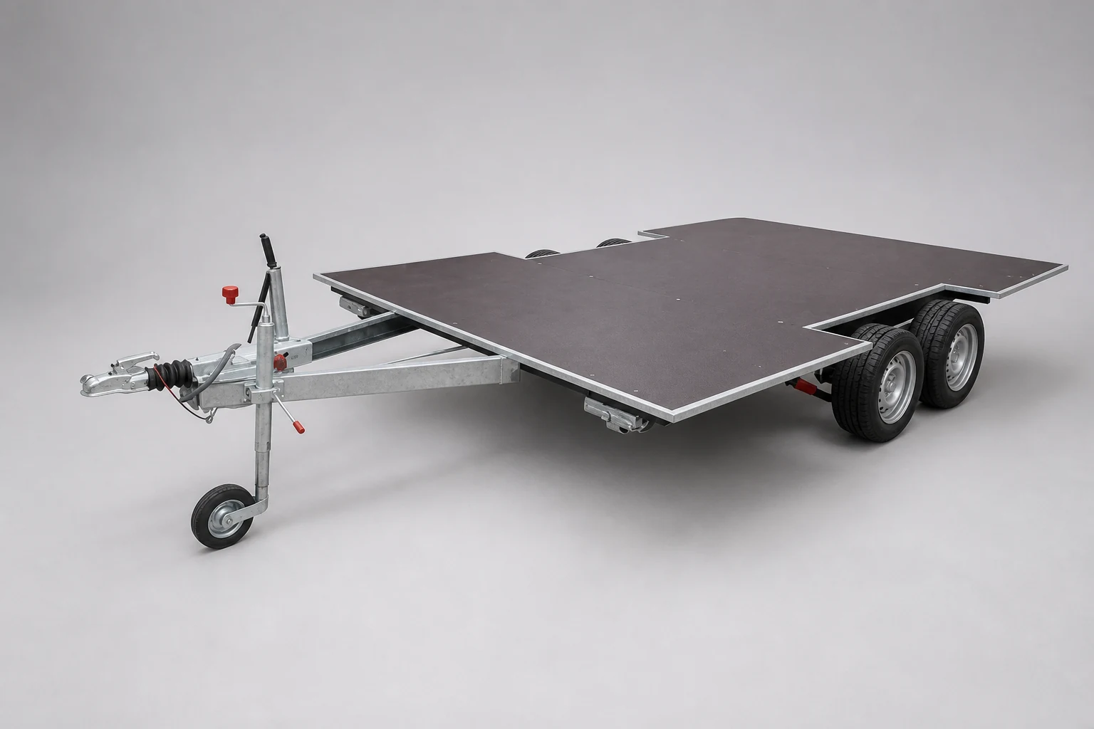 Load bank trailer for transporting resistive and inductive load bank units