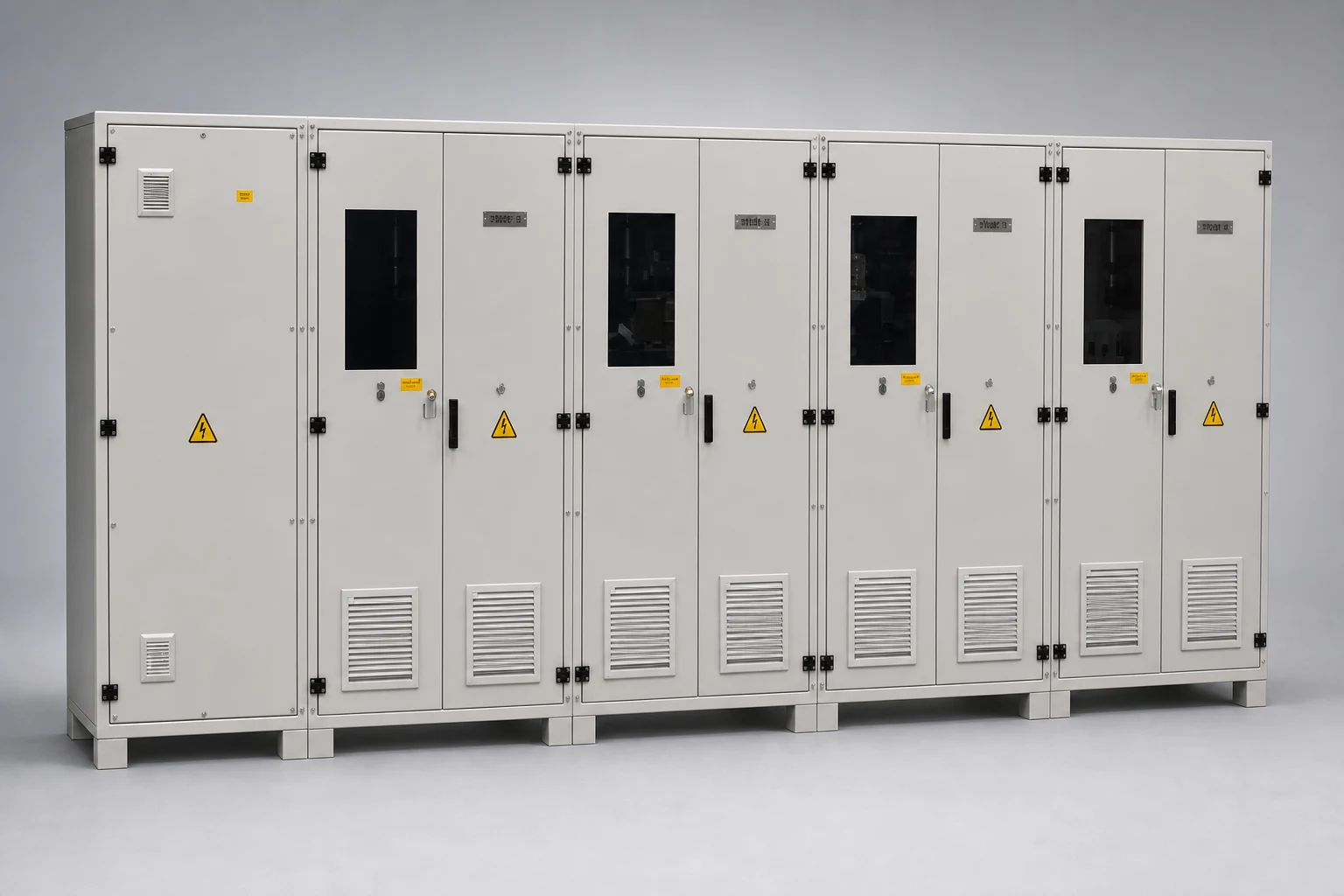 Metal-enclosed MV capacitor bank front view
