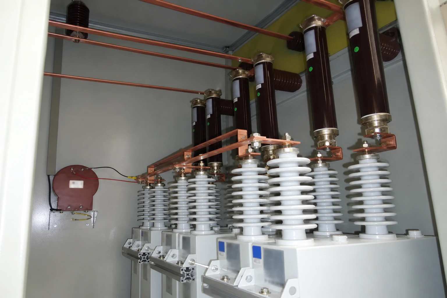 Capacitor protection fuses installed in MV capacitor bank