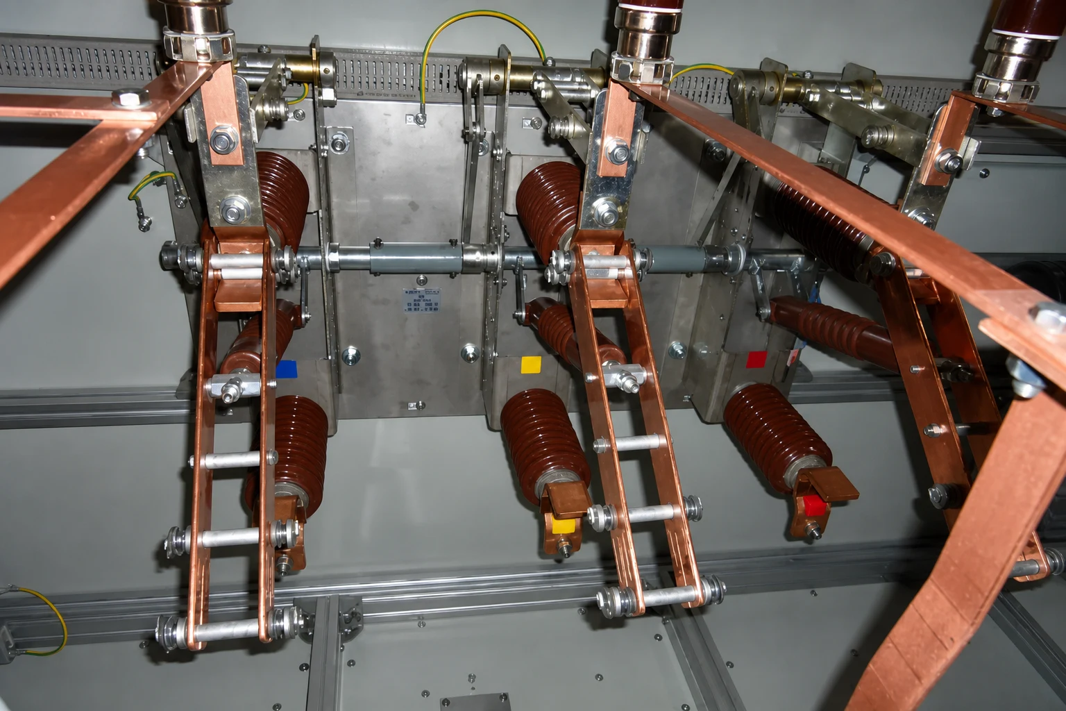 Disconnector switches for disconnecting and earthing the capacitors