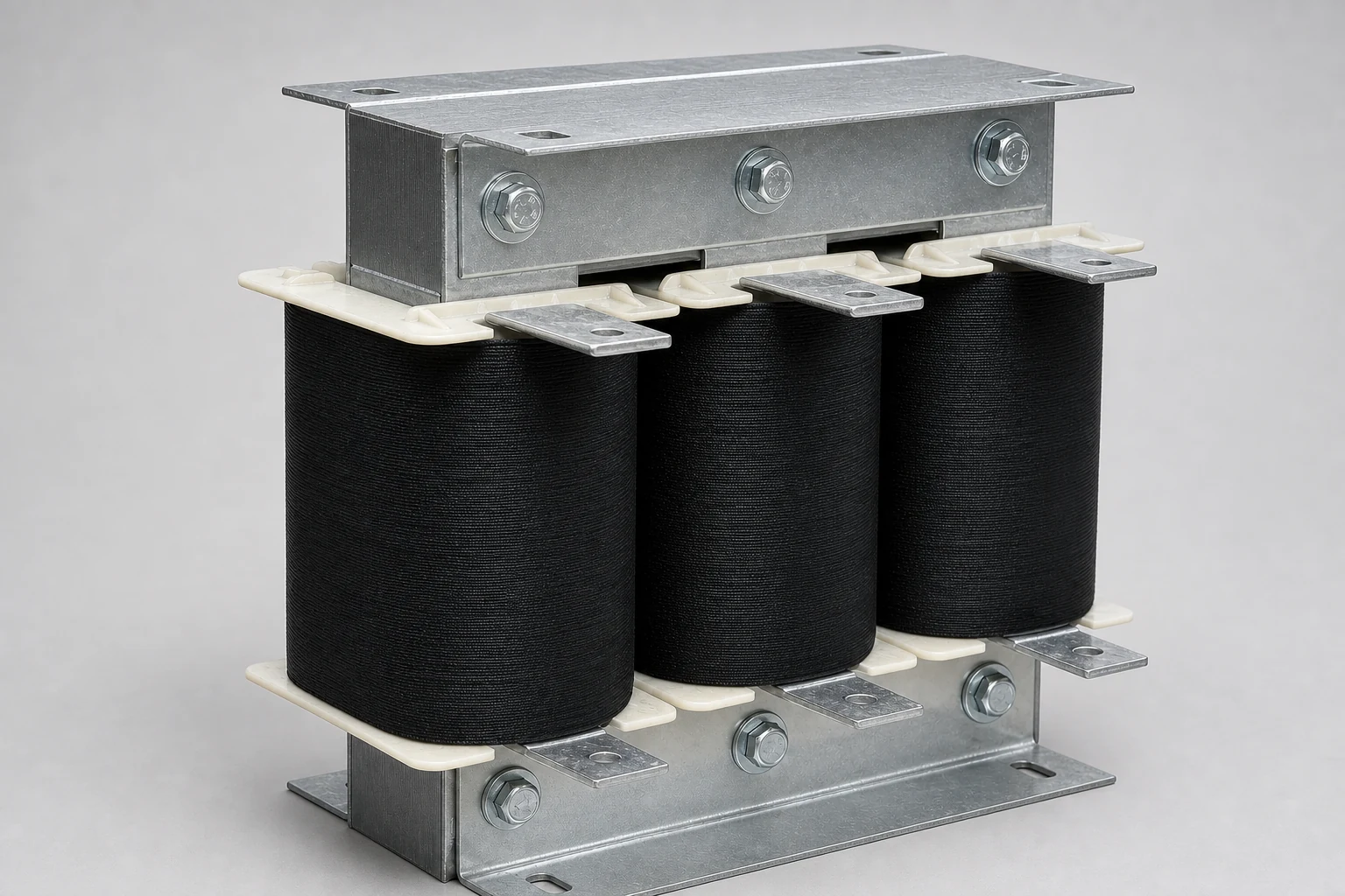 Three-phase iron-core line choke/reactor for railway converter harmonic filtering