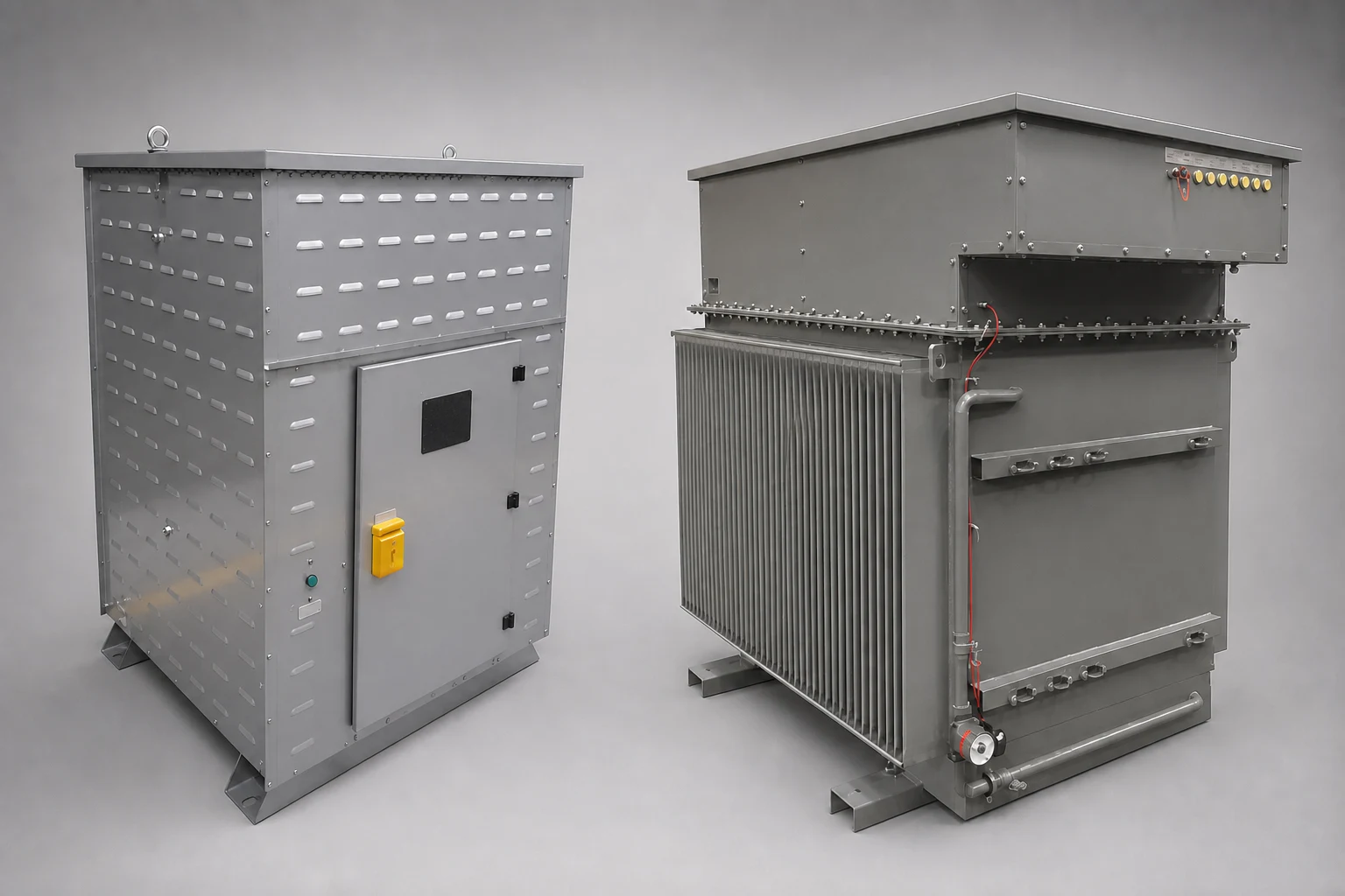 Slip-ring motor rotor resistor enclosures: dry-type ventilated cabinet and oil-immersed tank